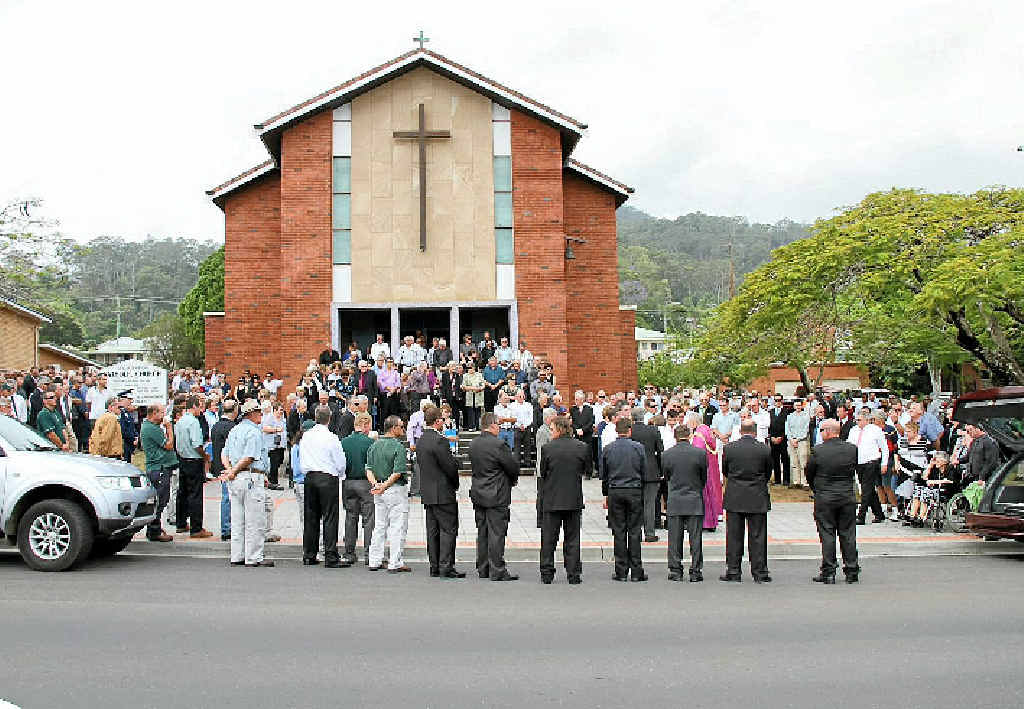 FAMILY AND FRIENDS: Hundreds celebrate the life of Forestry Corporation worker John Creighton. FAMILY AND FRIENDS: Hundreds celebrate the life of Forestry Corporation worker John Creighton.