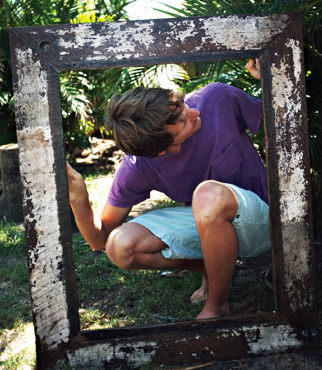 IN THE FRAME: Daniel Ridgley Hewitt with a hand-made frame. IN THE FRAME: Daniel Ridgley Hewitt with a hand-made frame.