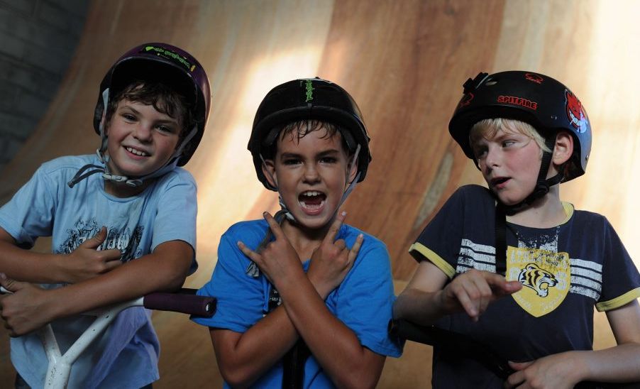 Cooper Earle, 9, Jaden Earle, 7, and Flynn Essenhigh, 9 are rapt that Rock Off is still open for business. Cooper Earle, 9, Jaden Earle, 7, and Flynn Essenhigh, 9 are rapt that Rock Off is still open for business.