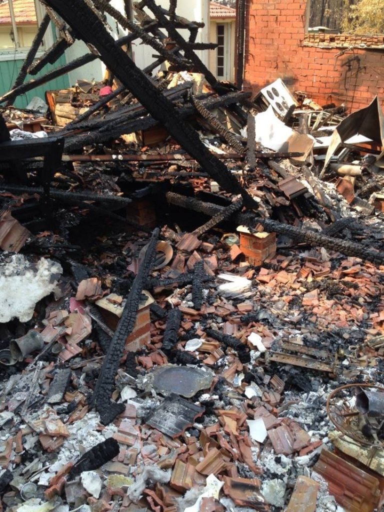 This is what remains of former Central Comets player Luke Dyer's family home at The Blue Mountains in NSW.
Photo Contributed This is what remains of former Central Comets player Luke Dyer's family home at The Blue Mountains in NSW.
Photo Contributed