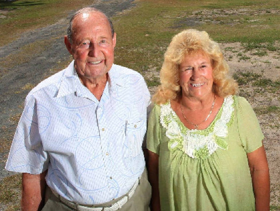 MOVING UP: Ken Hansen at the Cabarita Caravan Park with long-time manager Brenda Neger. Photo: Blainey Woodham MOVING UP: Ken Hansen at the Cabarita Caravan Park with long-time manager Brenda Neger. Photo: Blainey Woodham