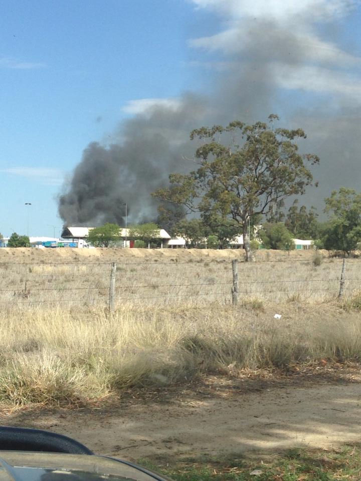 Smoke billows from a truck fire at the BP service station in Goondiwindi. Smoke billows from a truck fire at the BP service station in Goondiwindi.