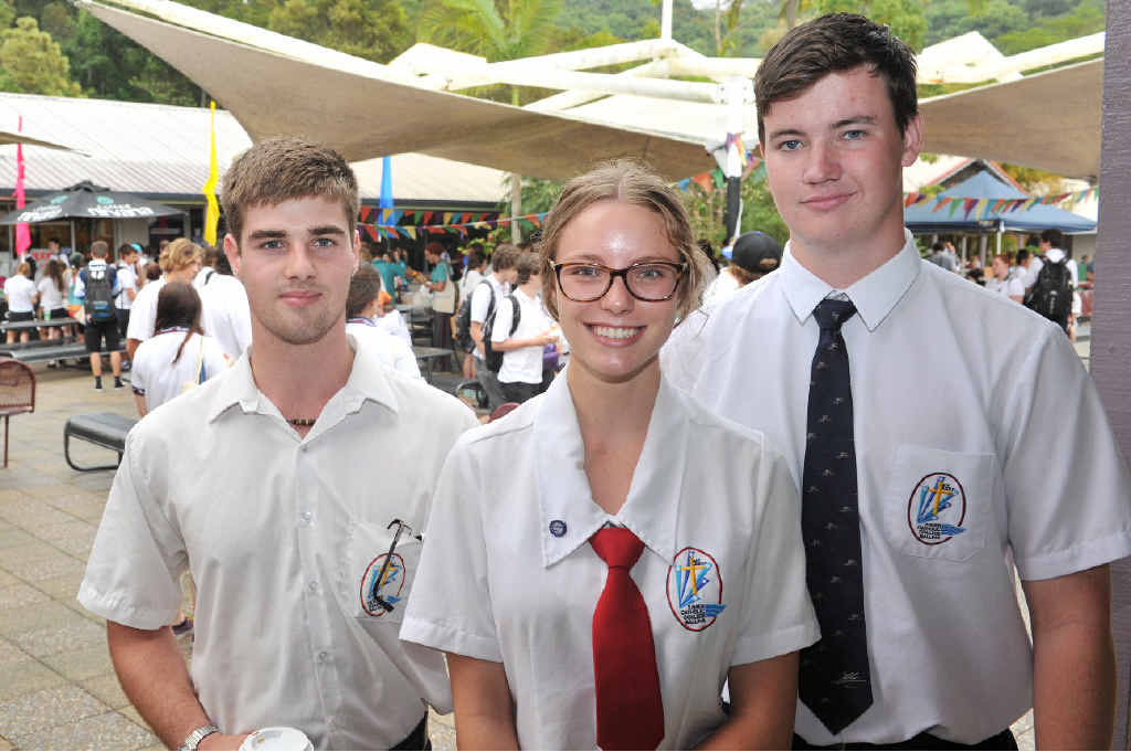 FUTURE PLANS: Luke Fehrenbach, 17, Aysha Bragg, 16, and Luke Murphy, 16, all of Xavier Catholic College attend the senior schools day at SCU designed for students starting year 12. FUTURE PLANS: Luke Fehrenbach, 17, Aysha Bragg, 16, and Luke Murphy, 16, all of Xavier Catholic College attend the senior schools day at SCU designed for students starting year 12.