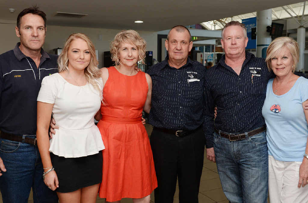 The Wallman family (from left) Peter, Hannah and Lenore Flynn, David Wallman and Rex and Carolyn Wallman at the Mackay airport before leaving to join the Day for Daniel march at the Sunshine Coast today. The Wallman family (from left) Peter, Hannah and Lenore Flynn, David Wallman and Rex and Carolyn Wallman at the Mackay airport before leaving to join the Day for Daniel march at the Sunshine Coast today.