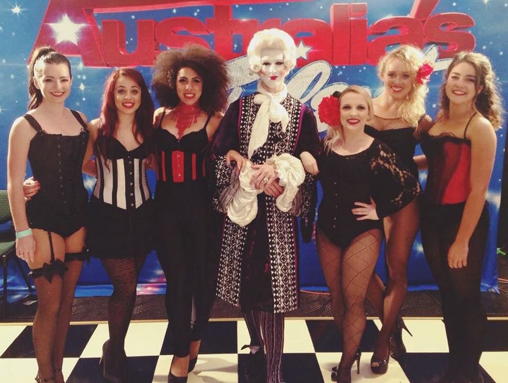Elizabeth Evans (second from right) is part of a cabaret troupe act Valère on Australia’s Got Talent.