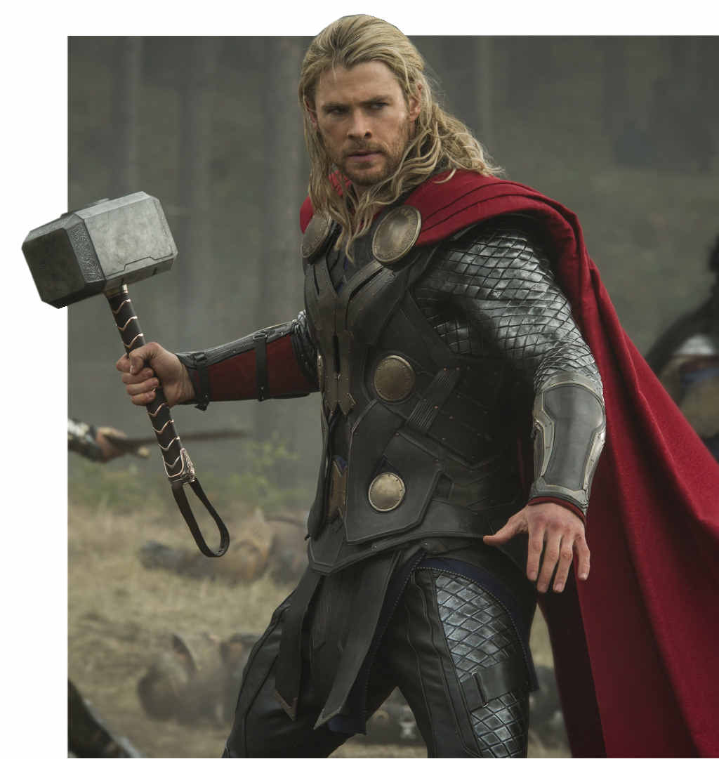 BRING IT ON: Chris Hemsworth in a scene from Thor: The Dark World. BRING IT ON: Chris Hemsworth in a scene from Thor: The Dark World.