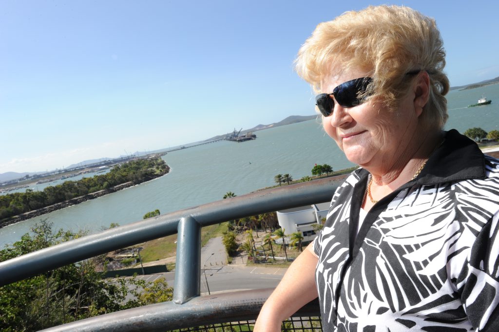 Cheryl Watson at the Auckland Point lookout, Gladstone. Cheryl Watson at the Auckland Point lookout, Gladstone.