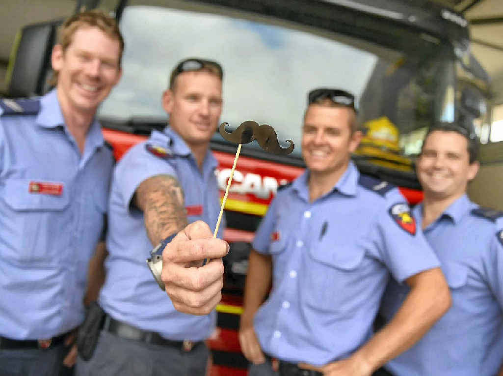 JUST A MO: (L-R) Queensland Fire and Rescue Service Gladstone firefighters Tom Neville, Steve Axon, Chris Brett and Aaron Sands are participating in Movember this year. JUST A MO: (L-R) Queensland Fire and Rescue Service Gladstone firefighters Tom Neville, Steve Axon, Chris Brett and Aaron Sands are participating in Movember this year.
