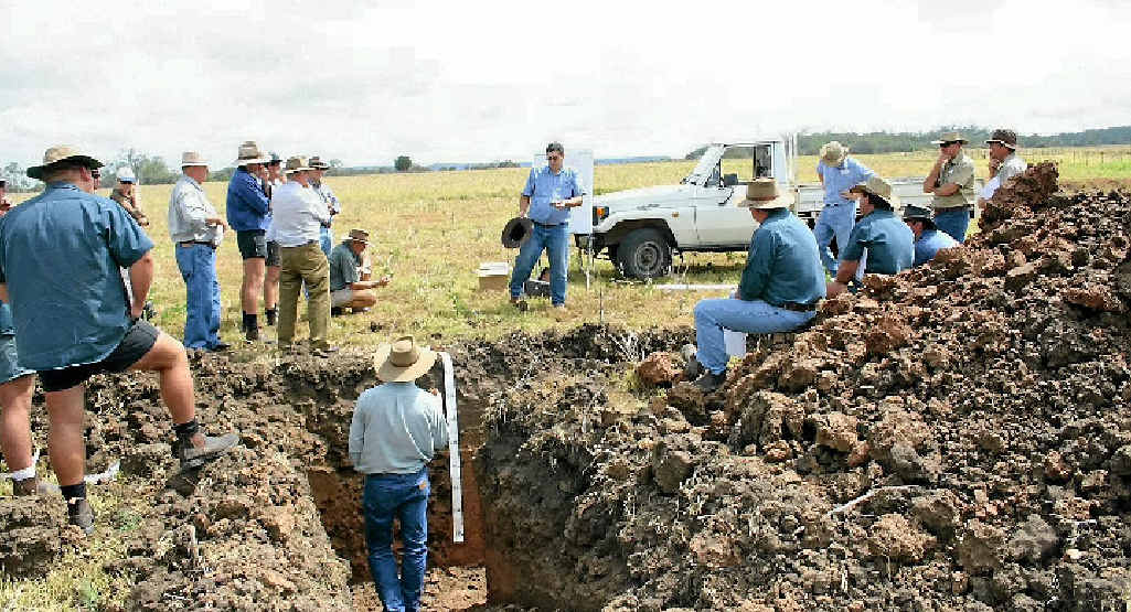 LESSONS: Participant’s in last year’s FBA field day learn about healthy soils around a soil pit. The Fitzroy Basin Association is holding free field days to help graziers. LESSONS: Participant’s in last year’s FBA field day learn about healthy soils around a soil pit. The Fitzroy Basin Association is holding free field days to help graziers.