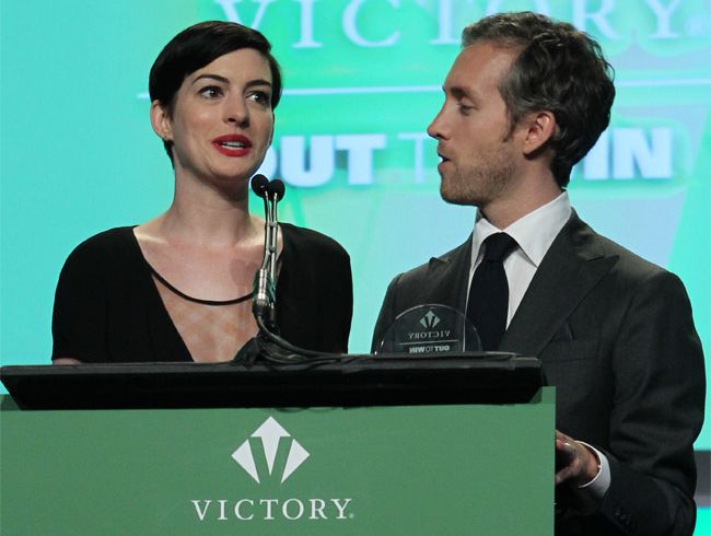 Anne Hathaway and Adam Shulman Anne Hathaway and Adam Shulman