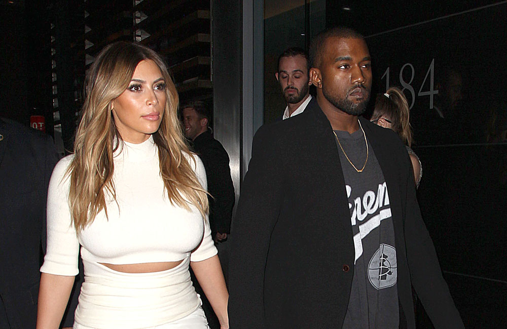 Kanye West and Kim Kardashian. Kanye West and Kim Kardashian.