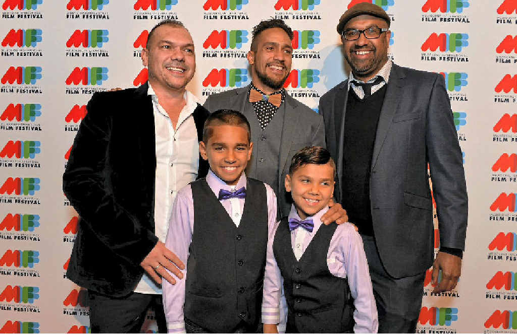 Sand director Stephen Page (left) and Waangenga Blanco, producer John Harvey and (front L-R), Jarli-Russell Blanco and Jakory Blanco at the world premiere of Tim Winton’s The Turning in Melbourne. JIM LEE PHOTO Sand director Stephen Page (left) and Waangenga Blanco, producer John Harvey and (front L-R), Jarli-Russell Blanco and Jakory Blanco at the world premiere of Tim Winton’s The Turning in Melbourne. JIM LEE PHOTO