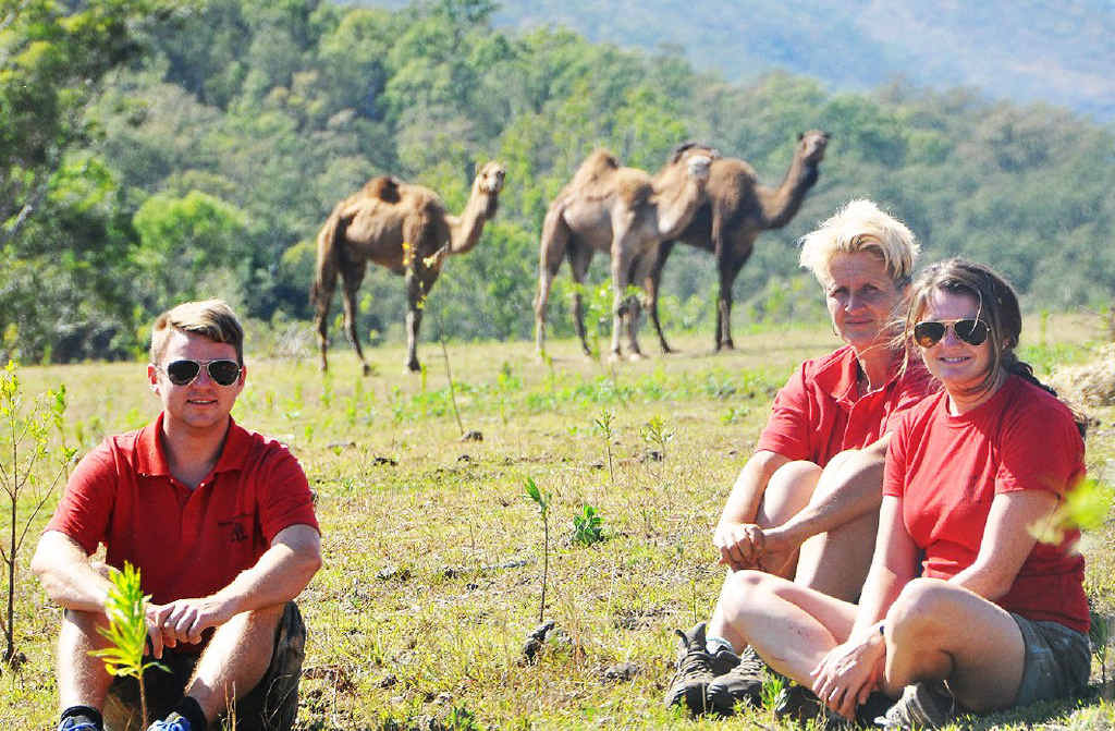 CARING: Abbie Veivers with Serendipity volunteers Leah Jane and Thomas Meaney. CARING: Abbie Veivers with Serendipity volunteers Leah Jane and Thomas Meaney.