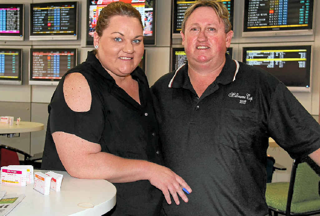 Warwick TAB owners Kelly and Darren Zealley are ready for the 1000-plus people who will walk through their doors to place bets in today’s Melbourne Cup. Warwick TAB owners Kelly and Darren Zealley are ready for the 1000-plus people who will walk through their doors to place bets in today’s Melbourne Cup.