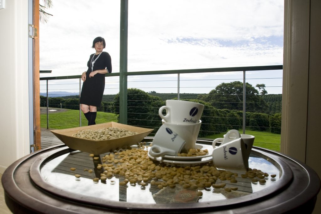 Rebecca Zentveld of Zentveld's coffee at Newrybar. Rebecca Zentveld of Zentveld's coffee at Newrybar.