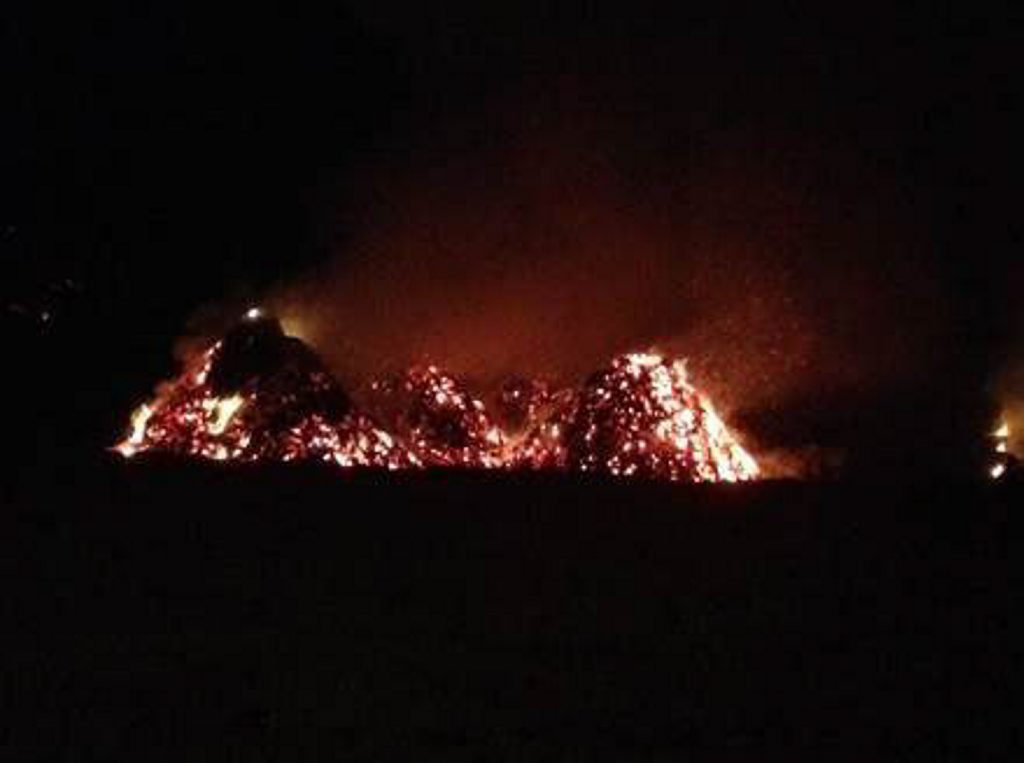 Brookwater Arsonist struck again on 6 August 2013 - Multiple woodchip piles burned for days. A pall of smoke over Bellbird Park and Brookwater after a fire lit by a suspected arsonist. Photo: Contributed Brookwater Arsonist struck again on 6 August 2013 - Multiple woodchip piles burned for days. A pall of smoke over Bellbird Park and Brookwater after a fire lit by a suspected arsonist. Photo: Contributed