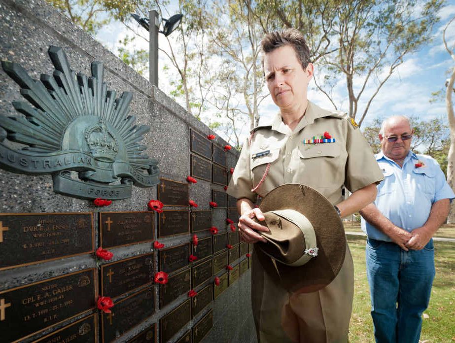 A NURSE’S DUTY: Army captain Emma Palmer with Coffs Harbour RSL sub-branch president Bob Payne. A NURSE’S DUTY: Army captain Emma Palmer with Coffs Harbour RSL sub-branch president Bob Payne.