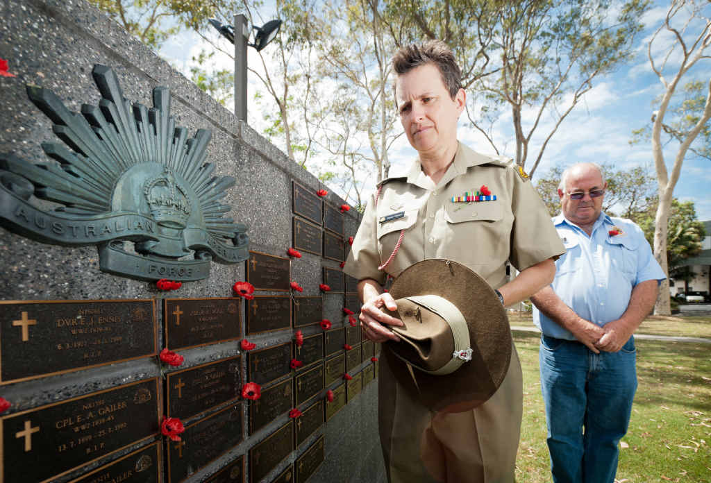 A NURSE’S DUTY: Army captain Emma Palmer with Coffs Harbour RSL sub-branch president Bob Payne. A NURSE’S DUTY: Army captain Emma Palmer with Coffs Harbour RSL sub-branch president Bob Payne.