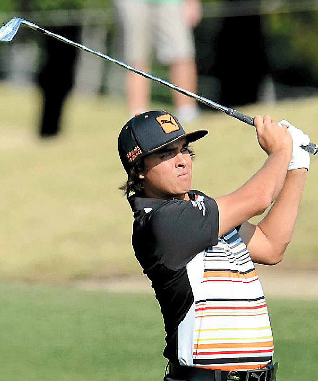 EARLY FORM: American golfer Rickie Fowler leads the field at the Australian PGA Championship at Royal Pines on the Gold Coast which started yesterday. EARLY FORM: American golfer Rickie Fowler leads the field at the Australian PGA Championship at Royal Pines on the Gold Coast which started yesterday.
