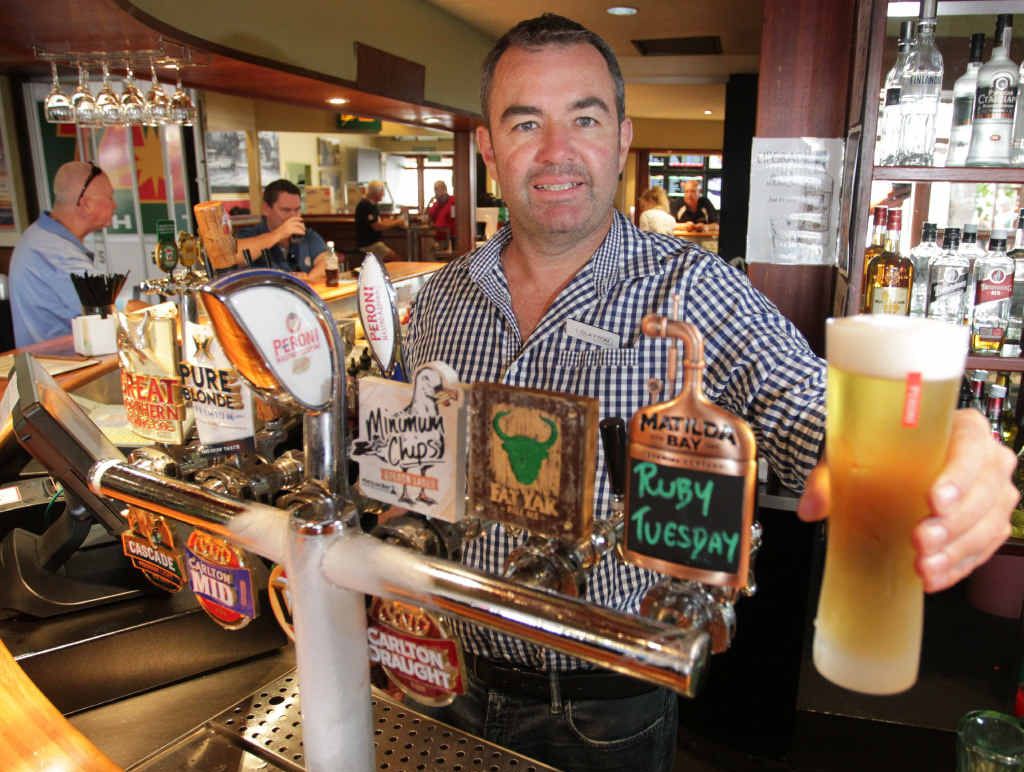 SOMETHING BREWING: Duporth Tavern manager Clayton Williams serves up a schooner of Peroni, an Italian beer. Australians are drinking less beer than they were five years ago, but we are drinking more imported beer. SOMETHING BREWING: Duporth Tavern manager Clayton Williams serves up a schooner of Peroni, an Italian beer. Australians are drinking less beer than they were five years ago, but we are drinking more imported beer.