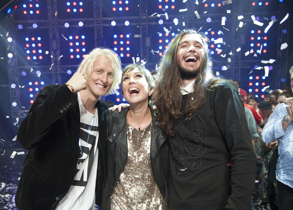 Uncle Jed celebrate their Australia's Got Talent win. Uncle Jed celebrate their Australia's Got Talent win.