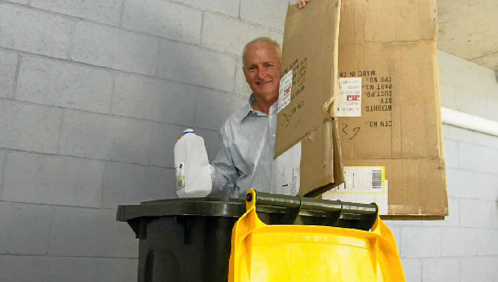 Councillor Col Chapman says recycling at public events is just as important as recycling at home. Councillor Col Chapman says recycling at public events is just as important as recycling at home.