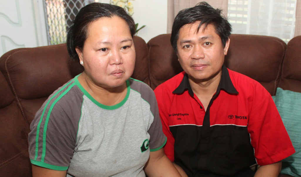 WORRIED: Dottie and Onie Horfilla fear the worst for family in the Philippines. WORRIED: Dottie and Onie Horfilla fear the worst for family in the Philippines.