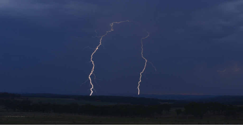 Twin lightning over Warwick. Twin lightning over Warwick.
