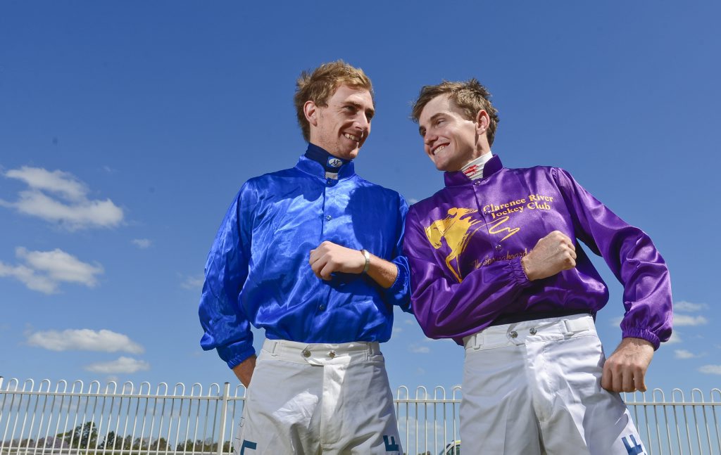 JOCKEY CHAT: Grafton jockeys Ben Looker and Matt McGuren say there’s a bit of banter on the track, but nothing compared to the old days. PHOTO: ADAM HOURIGAN JOCKEY CHAT: Grafton jockeys Ben Looker and Matt McGuren say there’s a bit of banter on the track, but nothing compared to the old days. PHOTO: ADAM HOURIGAN