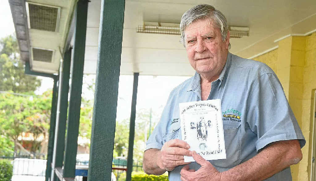 INVESTIGATION: Steve Behnke with one of his booklets in which he claims to have solved the Gatton murders of 1898. INVESTIGATION: Steve Behnke with one of his booklets in which he claims to have solved the Gatton murders of 1898.