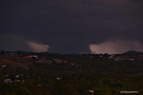 John Fitzgerald took this image of the storm front from Wreck Point Cooee Bay looking west. November 14, 2013. John Fitzgerald took this image of the storm front from Wreck Point Cooee Bay looking west. November 14, 2013.