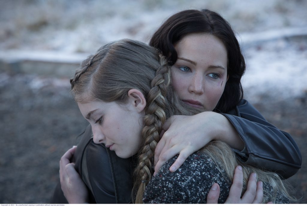 FOR REVIEW AND PREVIEW PURPOSES ONLY. Jennifer Lawrence, left, and Willow Shields in a scene from the movie The Hunger Games: Catching Fire. Supplied by Roadshow Films media website. FOR REVIEW AND PREVIEW PURPOSES ONLY. Jennifer Lawrence, left, and Willow Shields in a scene from the movie The Hunger Games: Catching Fire. Supplied by Roadshow Films media website.