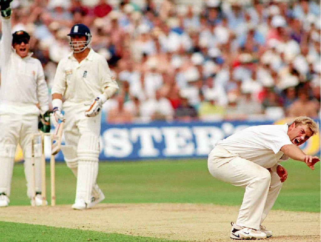TORMENTOR IN CHIEF: Shane Warne and wicketkeeper Ian Healy appeal for the dismissal of England’s Alec Stewart at the Oval in 1997, Adam Hollioake’s last for England against Australia. TORMENTOR IN CHIEF: Shane Warne and wicketkeeper Ian Healy appeal for the dismissal of England’s Alec Stewart at the Oval in 1997, Adam Hollioake’s last for England against Australia.