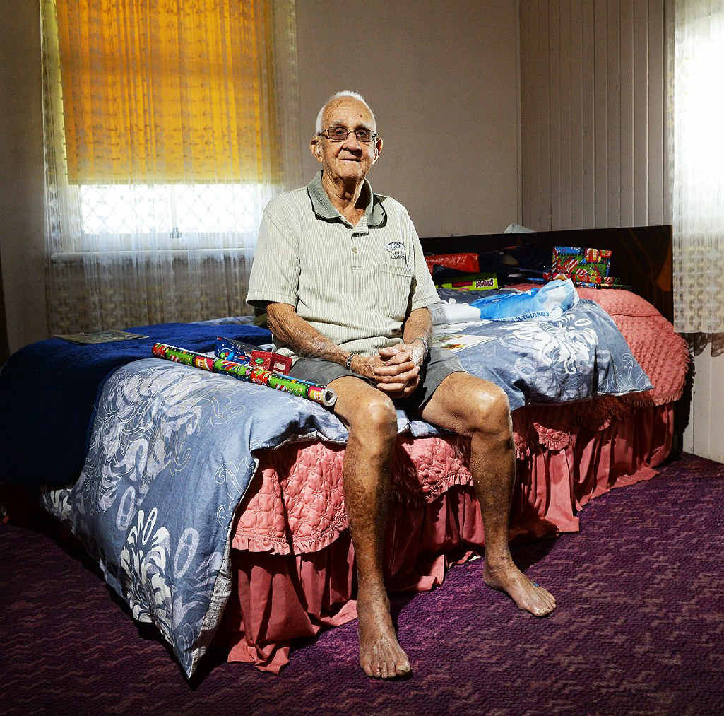 Mr Smith in the room he was born in. Mr Smith in the room he was born in.