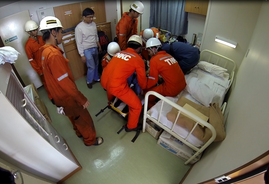 A Philippine man was airlifted from a ship off Facing Island, near Gladstone, after suffering from severe abdominal pain. The airlift was carried out by RACQ Capricorn Rescue. A Philippine man was airlifted from a ship off Facing Island, near Gladstone, after suffering from severe abdominal pain. The airlift was carried out by RACQ Capricorn Rescue.