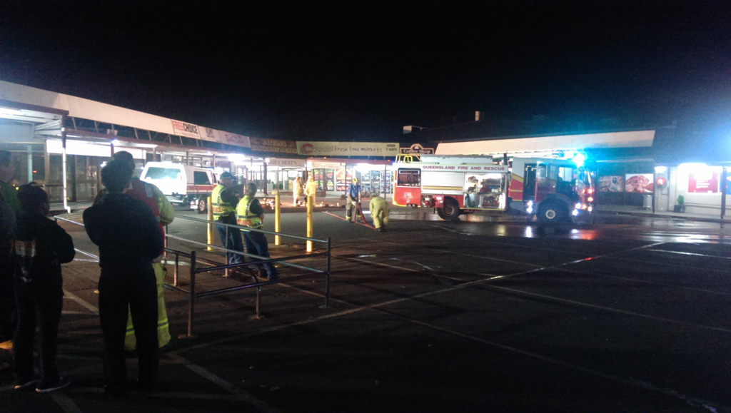Emergency services at the scene of last night's fire at the Hooper Centre. Emergency services at the scene of last night's fire at the Hooper Centre.