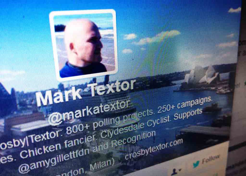 Mark Textor's Twitter account. Mark Textor's Twitter account.