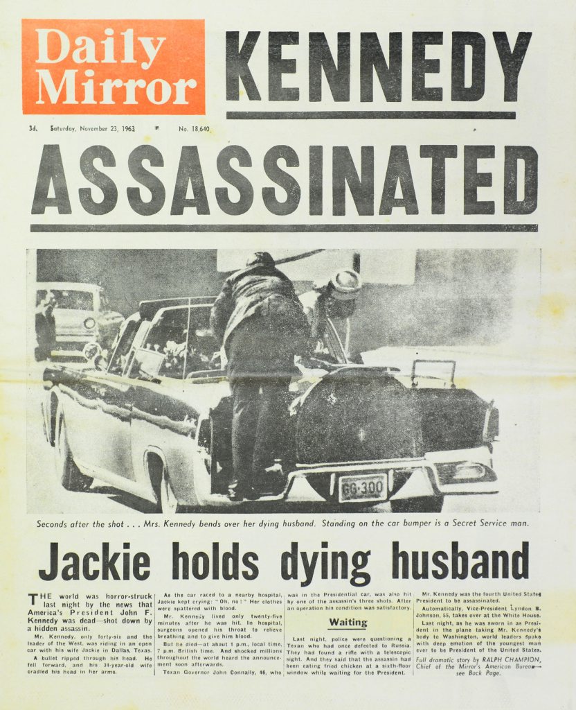Cr Paul Tully has collected several original newspapers from 1963 covering the assassination of JFK. Photo: David Nielsen / The Queensland Times Cr Paul Tully has collected several original newspapers from 1963 covering the assassination of JFK. Photo: David Nielsen / The Queensland Times