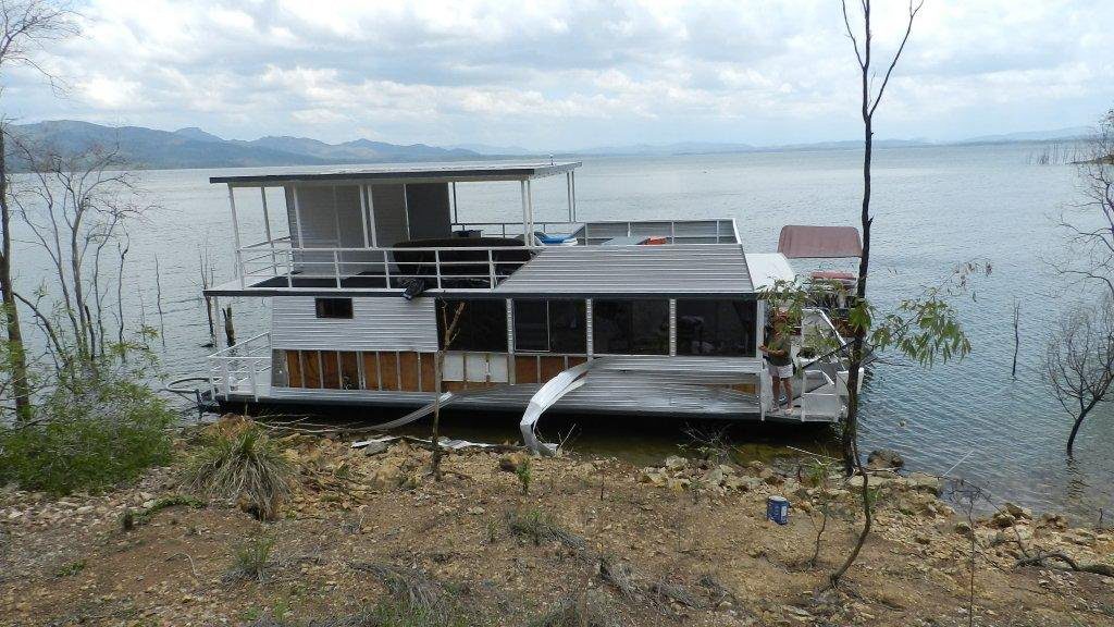 Lake Awoonga Boat Hire's fleet of boats, including the $200,000 43-foot Barra Queen, was damaged in wild weather. Lake Awoonga Boat Hire's fleet of boats, including the $200,000 43-foot Barra Queen, was damaged in wild weather.