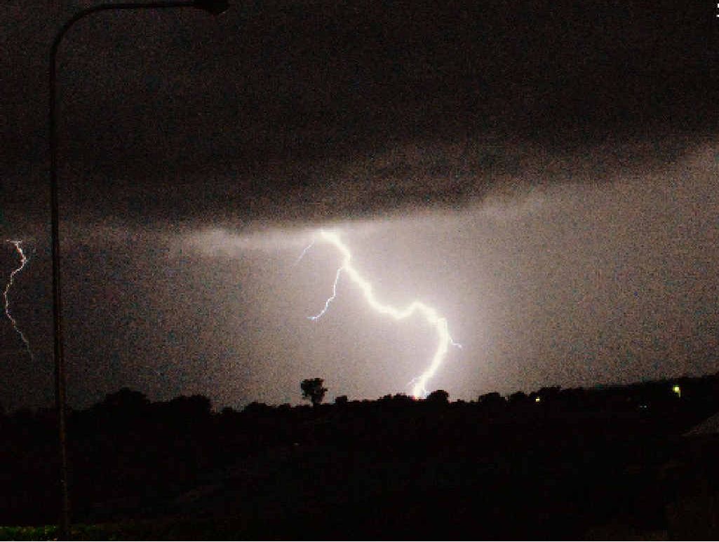 A lightning show at Lightning St, Calliope. A lightning show at Lightning St, Calliope.