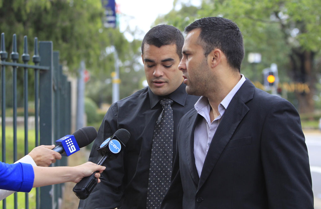 NRL player Richard Fa'aoso arrives at Campbelltown Court in Campbelltown, Tuesday, Nov 26, 2013. Fa'aoso has been charged after an alleged domestic dispute. NRL player Richard Fa'aoso arrives at Campbelltown Court in Campbelltown, Tuesday, Nov 26, 2013. Fa'aoso has been charged after an alleged domestic dispute.