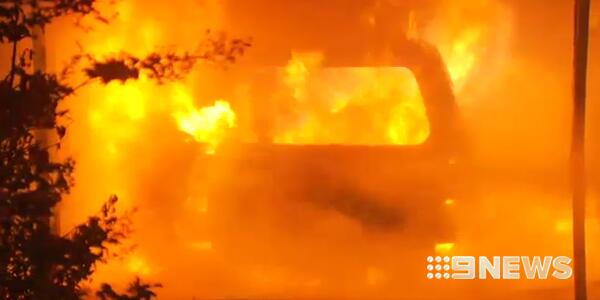 Fire rips through a garage in Wilsonton, destroying two vehicles. Fire rips through a garage in Wilsonton, destroying two vehicles.