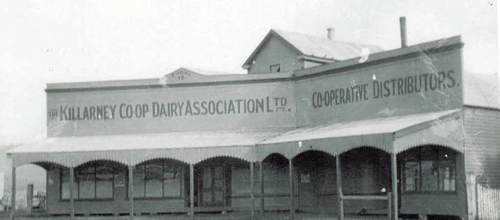 BACK IN TIME: The old butter factory in 1928. Nowadays, Killarney Co-operative Limited has CRT rural merchandise, Home Timber and Hardware, Foodworks, a shoe shop, a service station and an in-store bank agency. BACK IN TIME: The old butter factory in 1928. Nowadays, Killarney Co-operative Limited has CRT rural merchandise, Home Timber and Hardware, Foodworks, a shoe shop, a service station and an in-store bank agency.