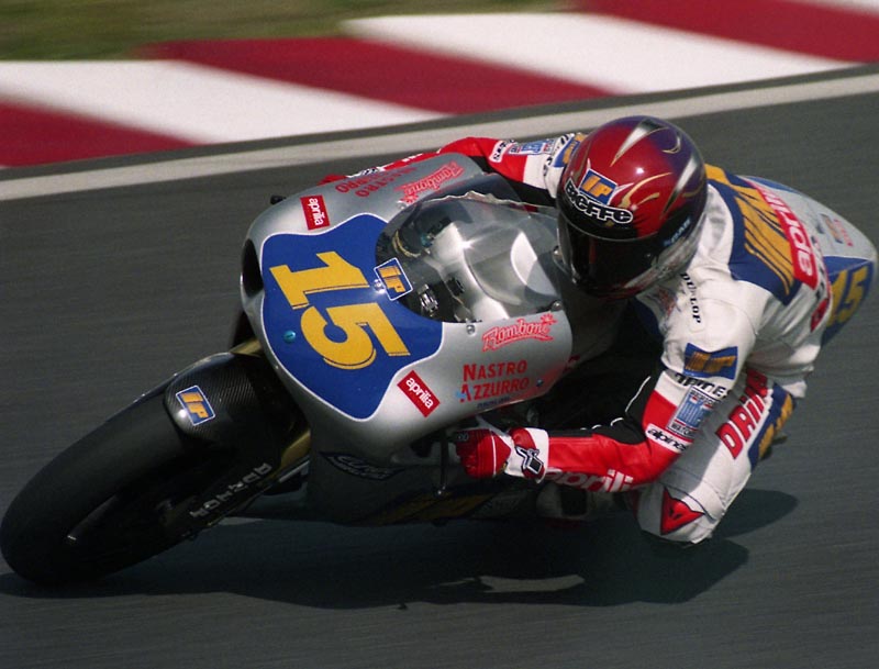 Doriano Romboni during the 1996 Japanese GP Doriano Romboni during the 1996 Japanese GP