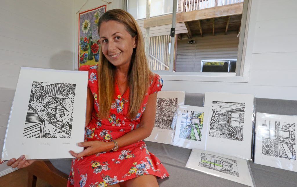 Fiona Watson showing us some of her art that is going to be on display at the Tweed River Art Gallery Christmas market. Fiona Watson showing us some of her art that is going to be on display at the Tweed River Art Gallery Christmas market.