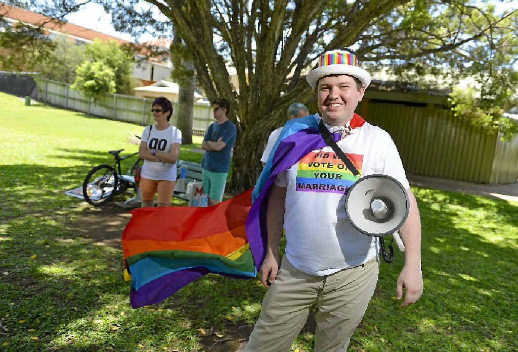 UNLOCKING DOORS: Gladstone’s LGBT community attended a Marriage Equality Rally at Apex Park in Gladstone in November last year. UNLOCKING DOORS: Gladstone’s LGBT community attended a Marriage Equality Rally at Apex Park in Gladstone in November last year.