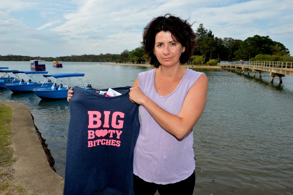Peta Simspson is not happy with the slogans on some clothing. Peta Simspson is not happy with the slogans on some clothing.