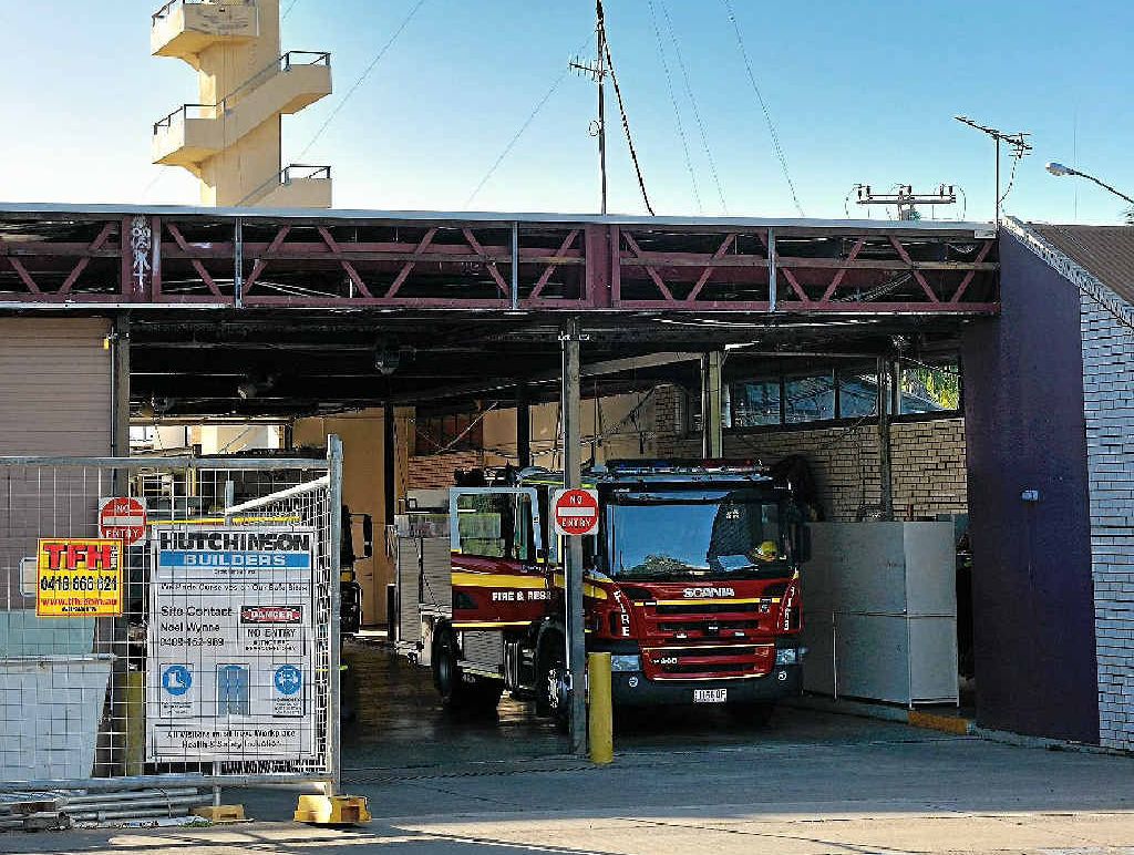 IN PROGRESS: Building works are continuing at the Gladstone Fire Station. IN PROGRESS: Building works are continuing at the Gladstone Fire Station.