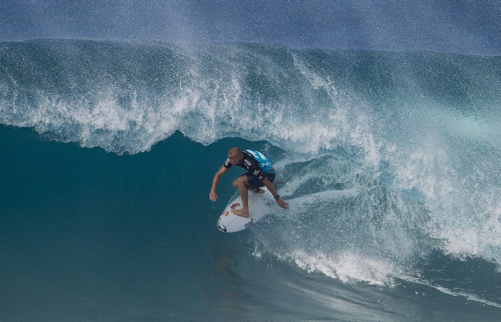 Mick Fanning at Backdoor Pipe in round four. Mick Fanning at Backdoor Pipe in round four.
