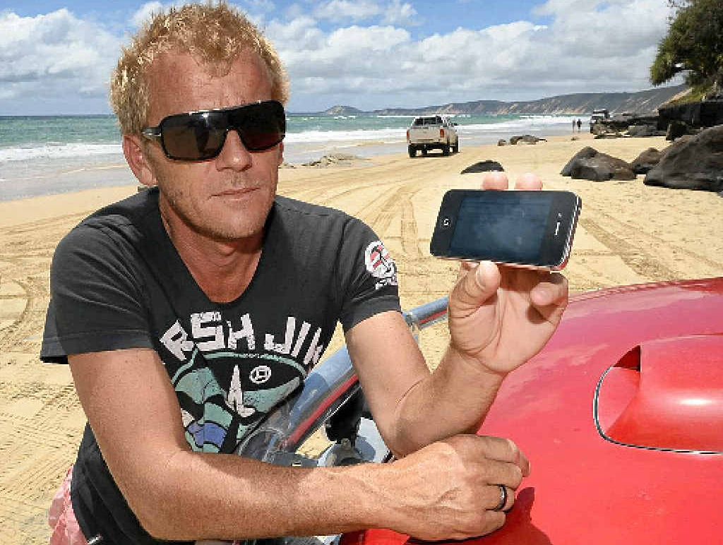 A new Telstra 4G service will give Rainbow Beach holiday makers, like Gerard Warhurst, better coverage at Christmas. A new Telstra 4G service will give Rainbow Beach holiday makers, like Gerard Warhurst, better coverage at Christmas.